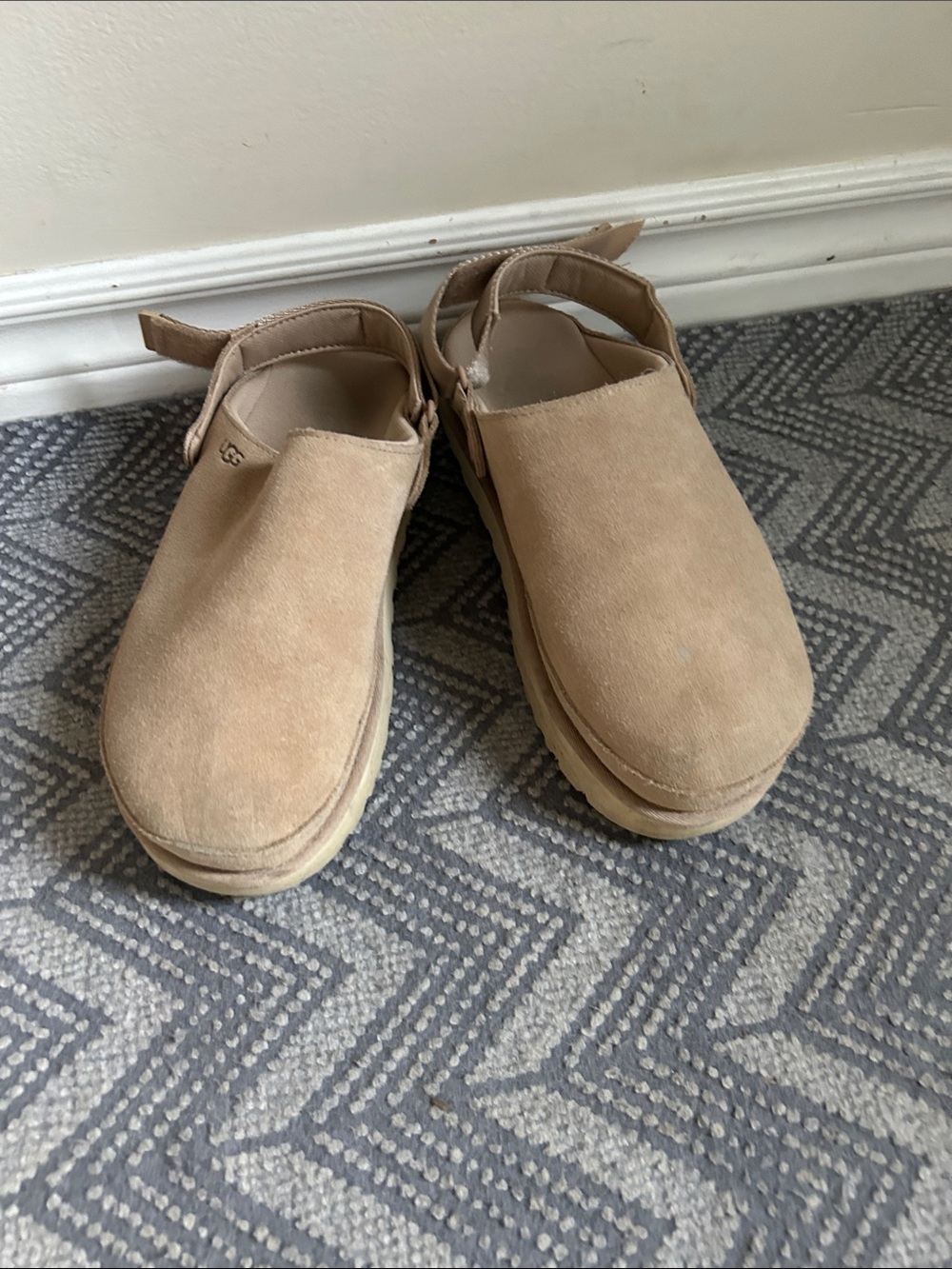 UGG Women's Tan Suede Clog Mules